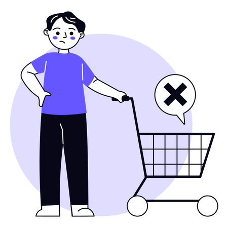 Empty shopping cart  Illustration