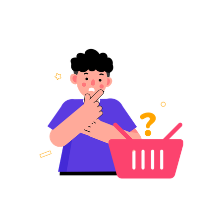 Empty Shopping Cart  Illustration