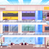 empty shopping mall illustration free download