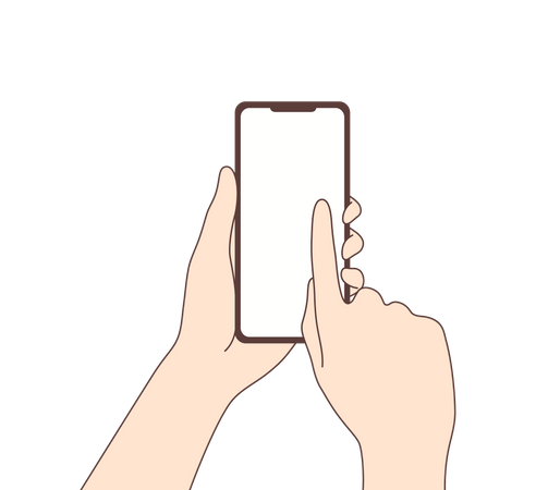 Empty smartphone screen  Illustration
