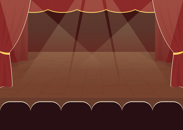 Empty stage  Illustration