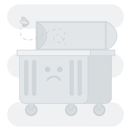 Empty trash bin  Illustration