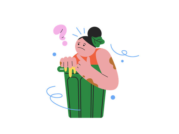 Empty trash  Illustration