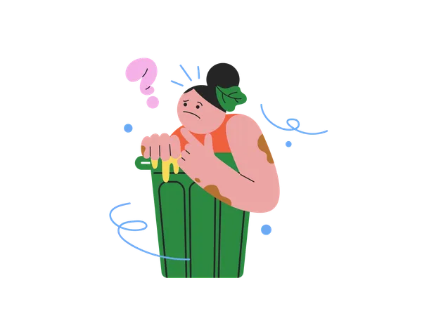 Empty trash  Illustration