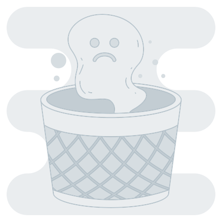 Empty trash  Illustration