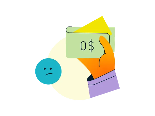 Empty wallet  Illustration