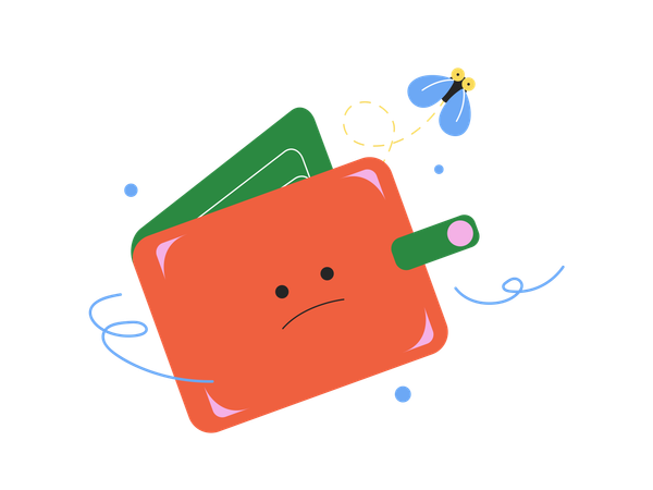 Empty wallet  Illustration