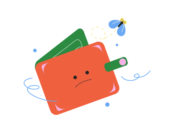 Empty wallet  Illustration