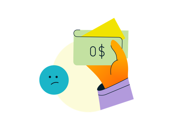 Empty wallet  Illustration