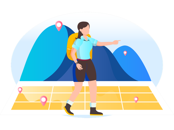 Encontrar destino  Ilustração