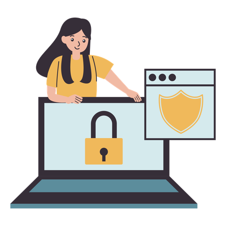 Encryption Data  Illustration