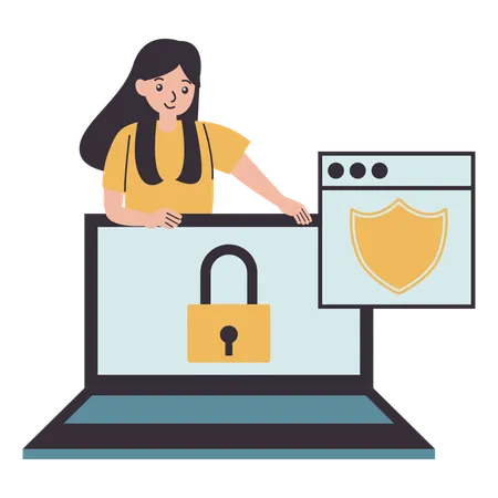 Encryption Data  Illustration