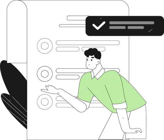 Encuesta para clientes de Man Fill  Ilustración
