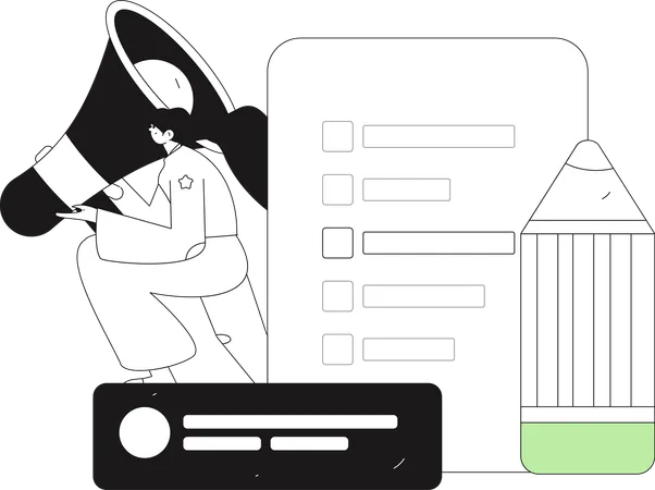 Encuesta de clientes  Ilustración