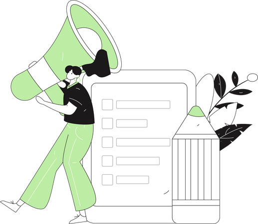 Encuesta de información del cliente  Illustration