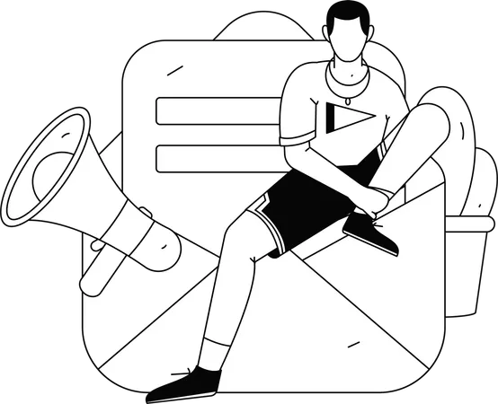 Encuesta de niño con cliente  Illustration