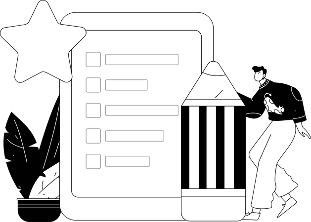 Encuesta de personas con información sobre clientes  Illustration