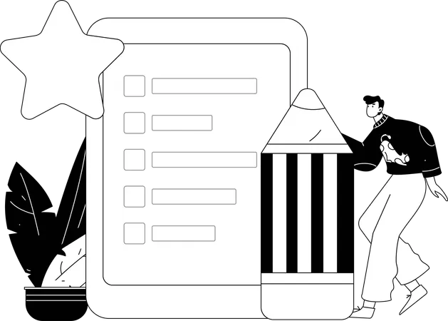Encuesta de personas con información sobre clientes  Illustration