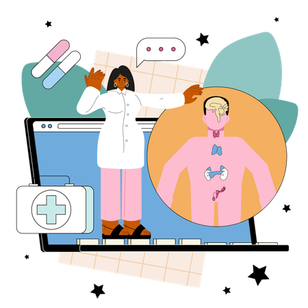 Endocrinologist online service  Illustration