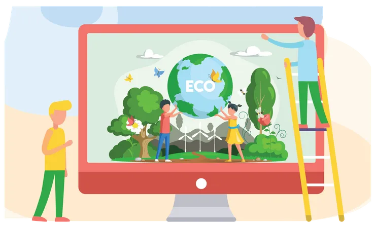 Energía ecológica  Ilustración