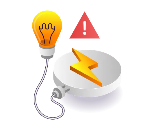 Energia elétrica para lâmpadas  Ilustração