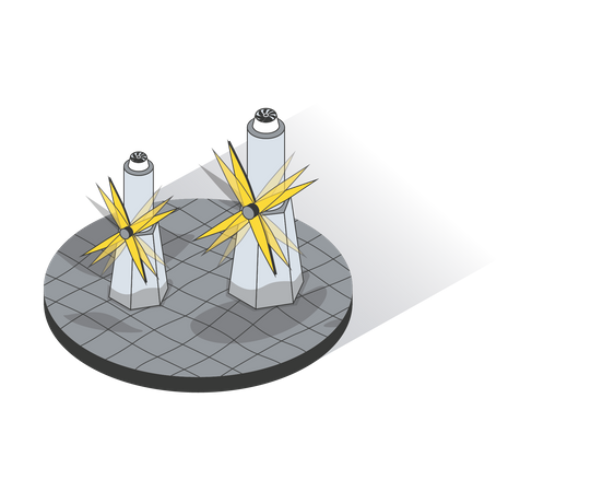 Energia eólica  Ilustração