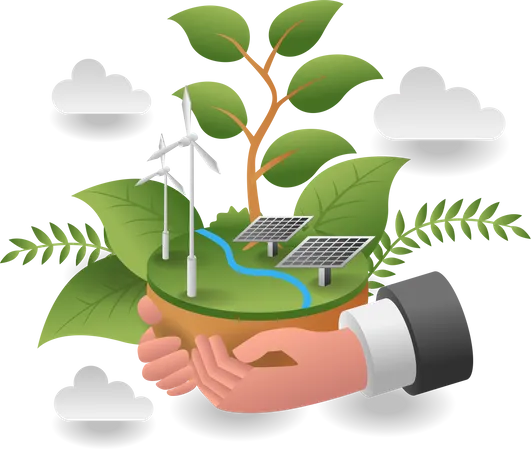 Energia verde  Ilustração