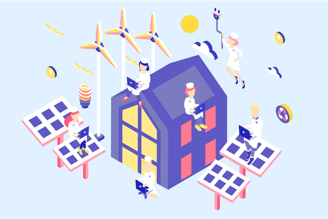 Energía renovable  Ilustración