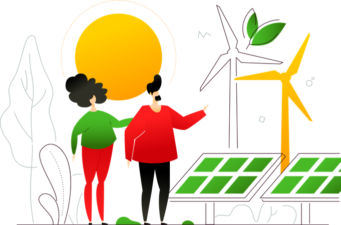 Energía renovable  Ilustración