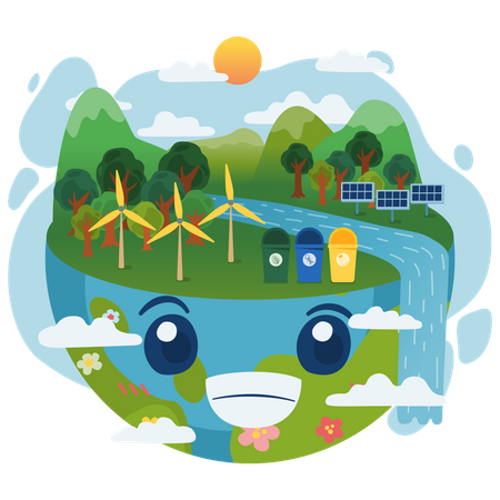 Energía renovable  Ilustración