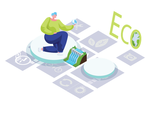 Energía renovable  Ilustración