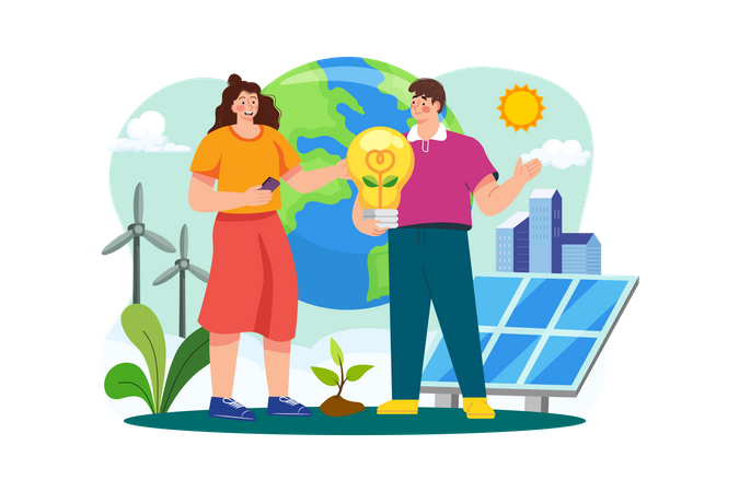 Energía renovable  Ilustración