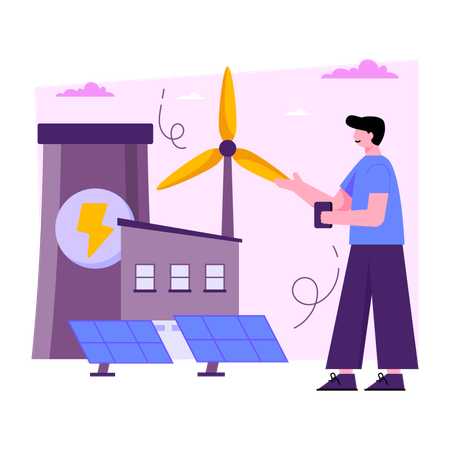 Energía renovable  Ilustración