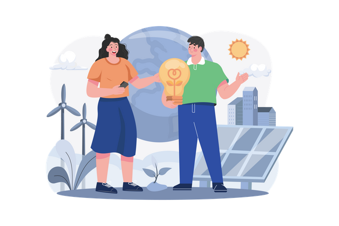 Energía renovable  Ilustración