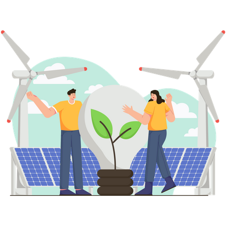 Energía renovable  Ilustración