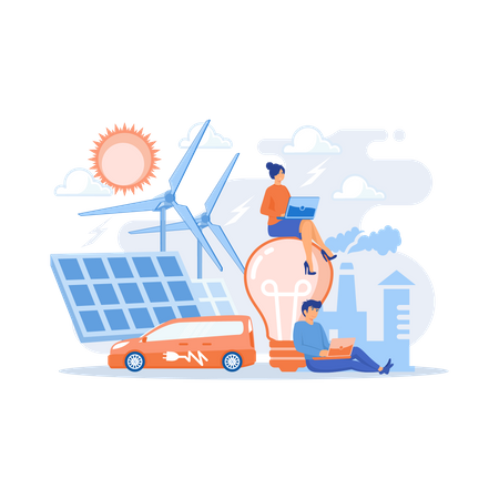 Energía renovable  Ilustración