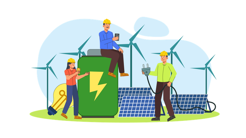 Energía renovable  Ilustración