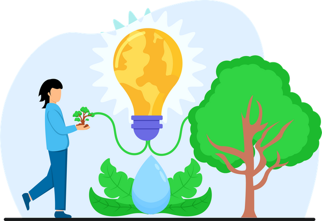 Energía renovable  Ilustración