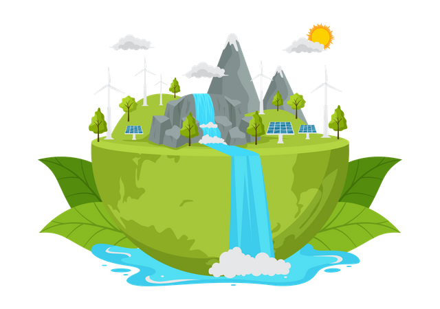 Energía renovable  Ilustración