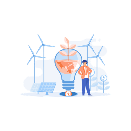 Energía renovable  Ilustración