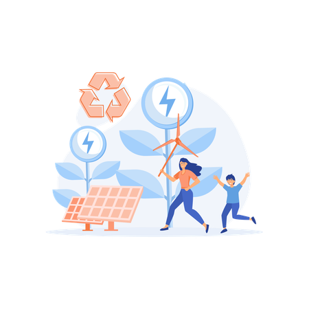 Energía renovable  Ilustración