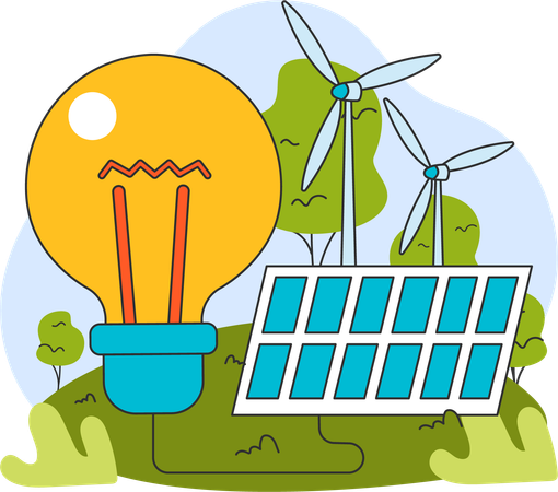 Energía renovable  Ilustración