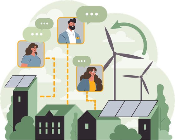 Energía renovable  Ilustración