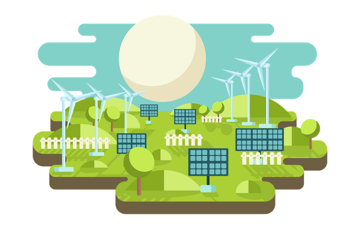 Energía renovable  Ilustración
