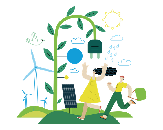 Energía renovable  Ilustración
