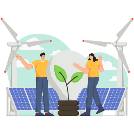 Energía renovable  Ilustración