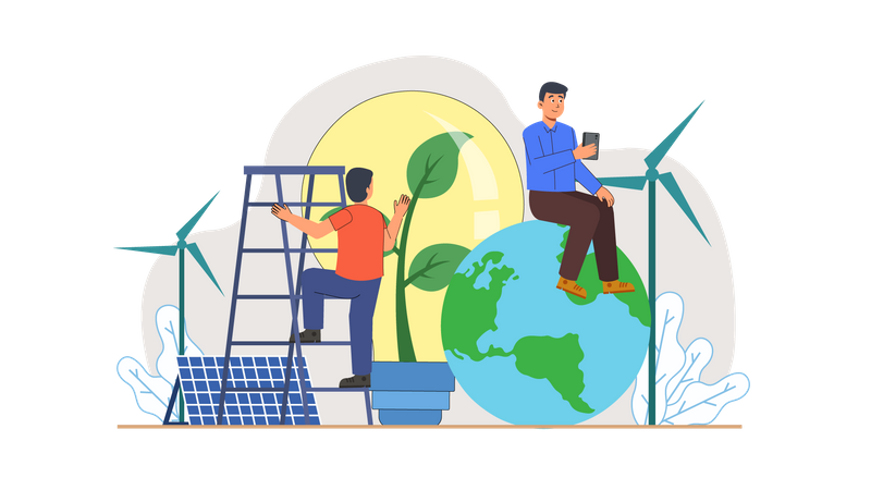 Energía renovable  Ilustración