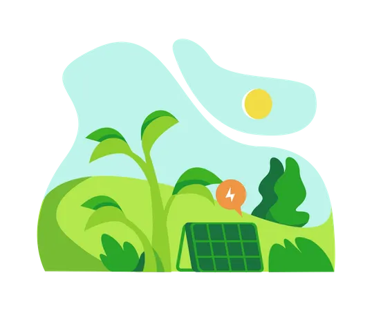 Energia solar  Ilustração