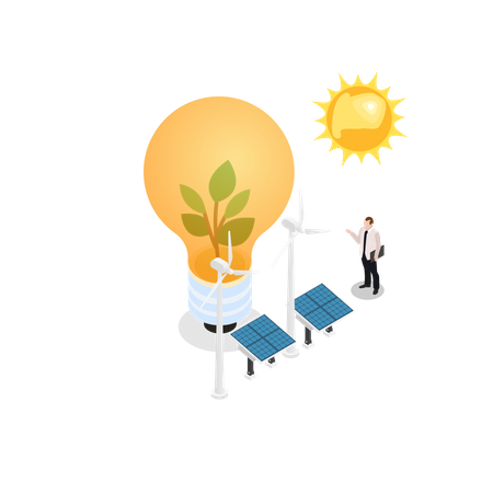 Energía solar  Illustration