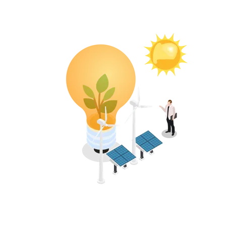 Energía solar  Illustration